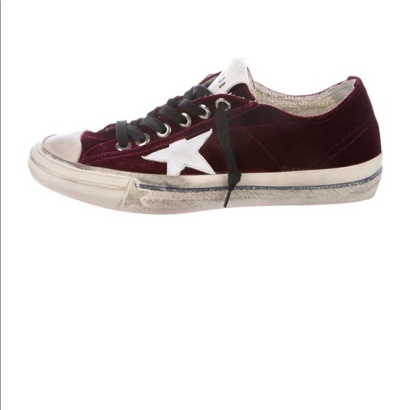 Golden Goose Vstar2 maroon low top sneakers.  Sz8 - Picture 3 of 5